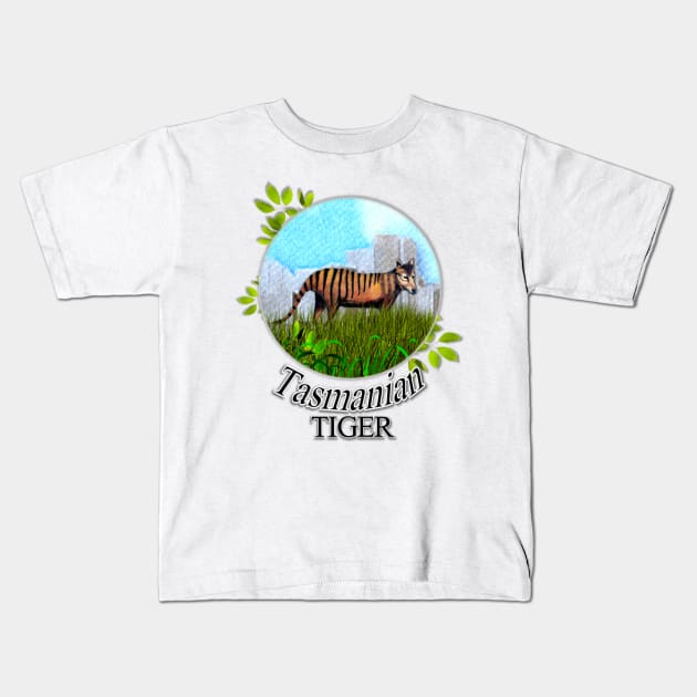 Tasmanian Tiger Kids T-Shirt by KC Morcom aka KCM Gems n Bling aka KCM Inspirations